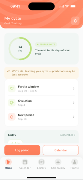 My cycle screen